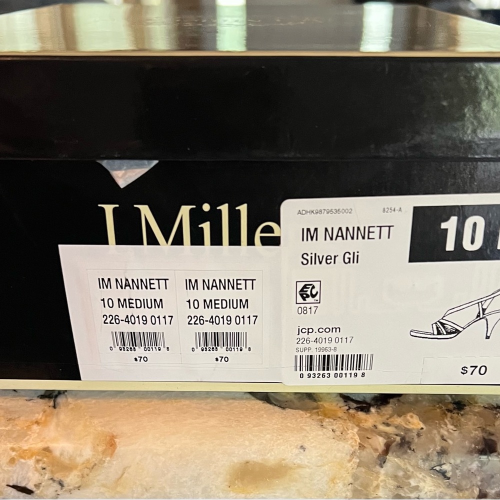 Silver Party Shoes- I. Miller Size 10- only worn to formal